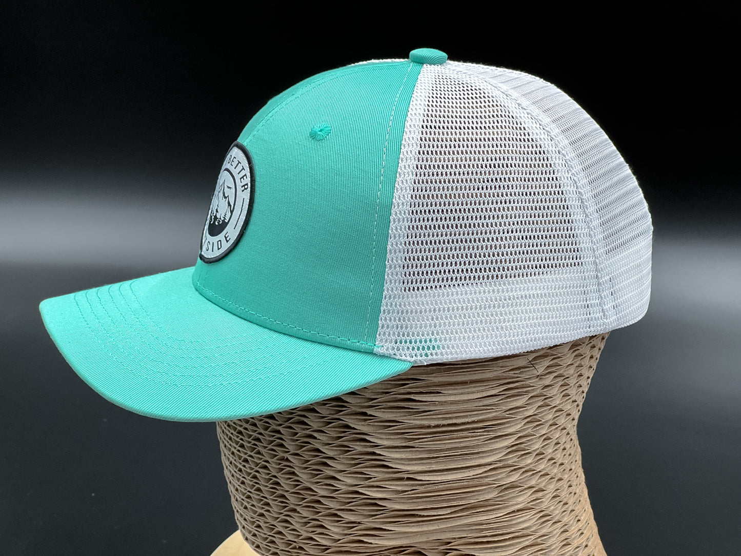 It's Better Outside Trucker - Aqua/White