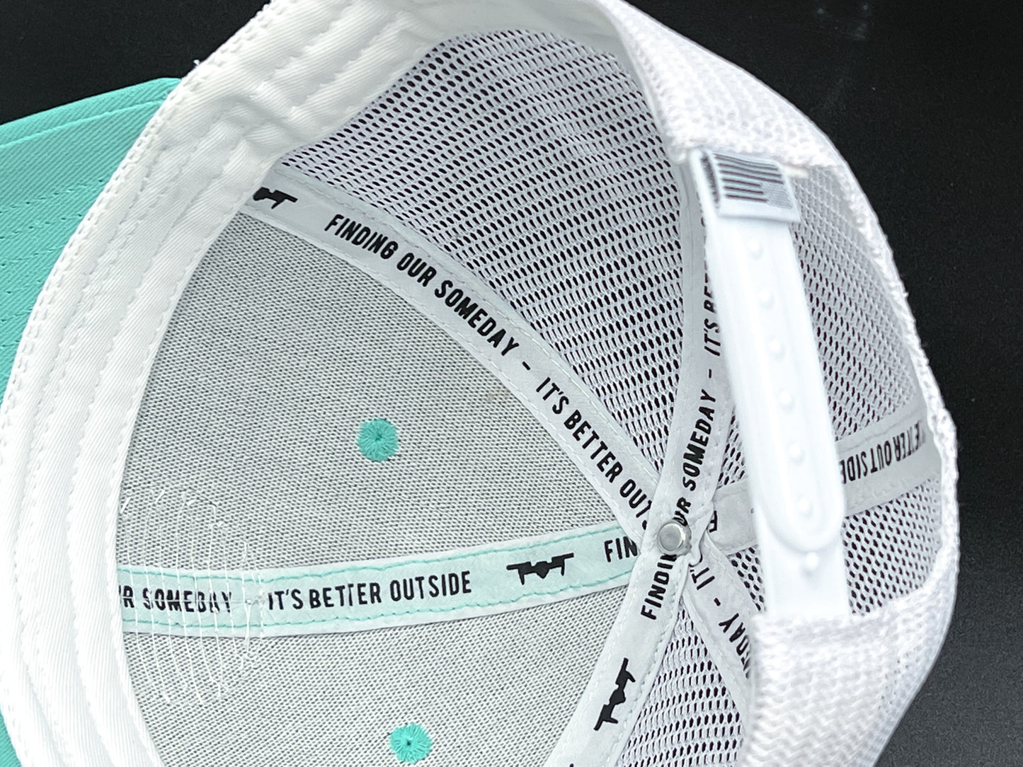 It's Better Outside Trucker - Aqua/White